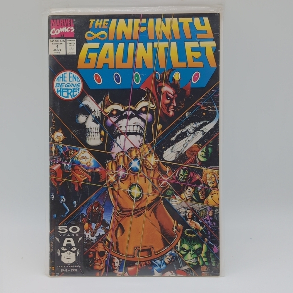 Infinity Gauntlet # 1 1991 Marvel Comic Book Thanos